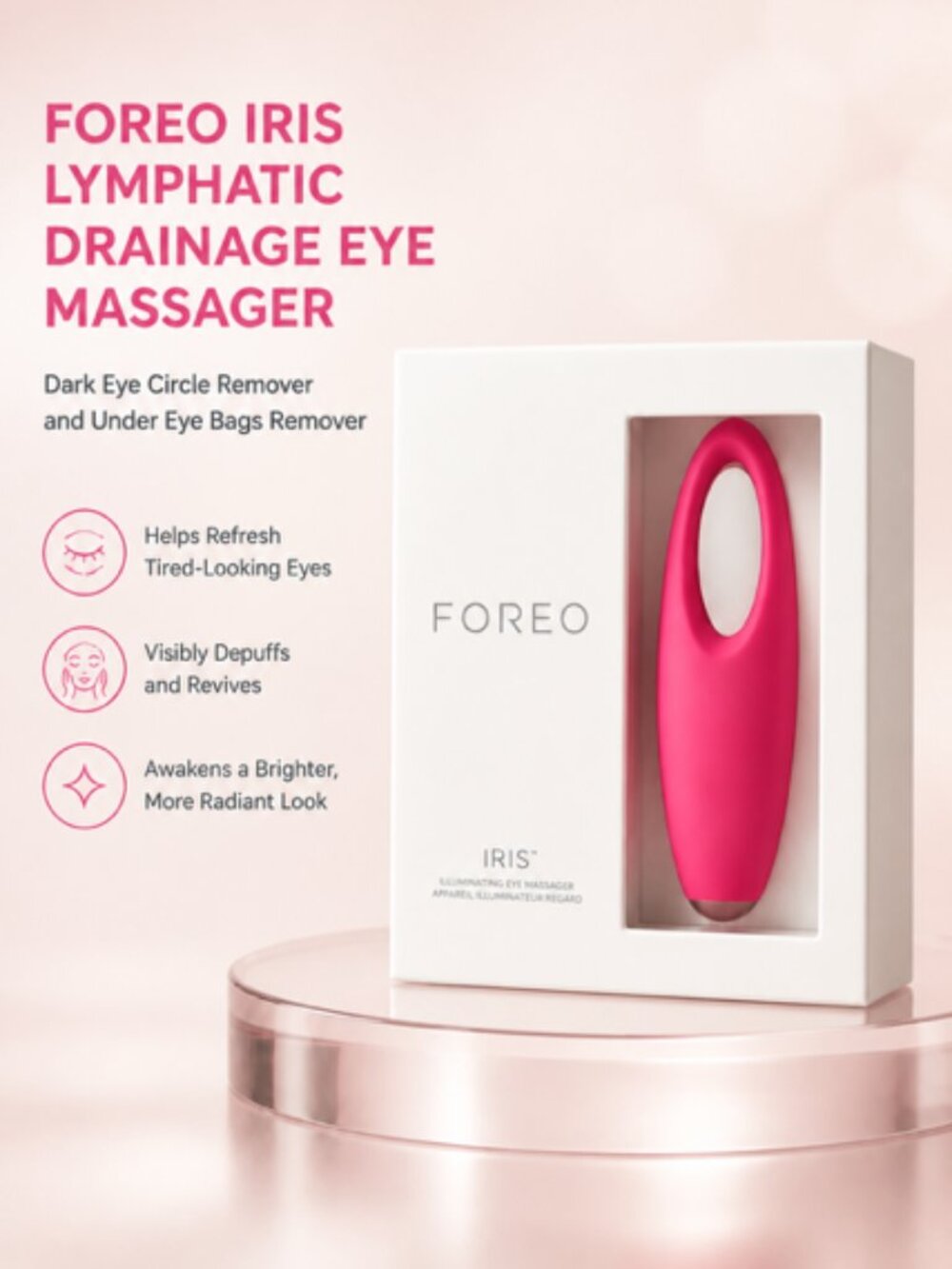 FOREO IRIS Lymphatic Drainage Eye Massager